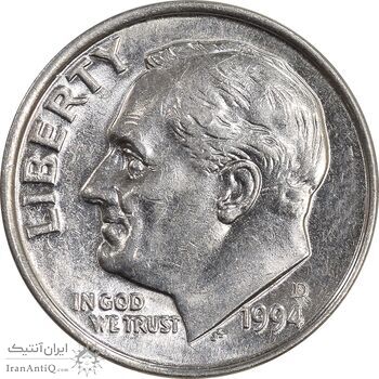 سکه 1 دایم 1994D روزولت - AU58 - آمریکا سکه 1 دایم 1994D روزولت - AU58 - آمریکا