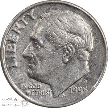 سکه 1 دایم 1995D روزولت - EF45 - آمریکا سکه 1 دایم 1995D روزولت - EF45 - آمریکا