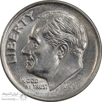 سکه 1 دایم 2000D روزولت - MS62 - آمریکا