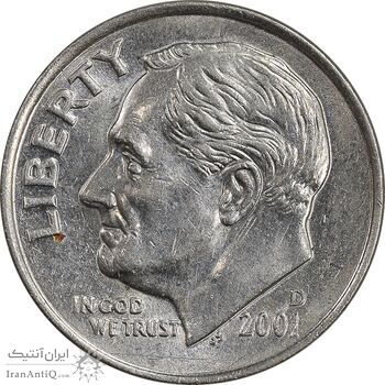 سکه 1 دایم 2001D روزولت - MS61 - آمریکا سکه 1 دایم 2001D روزولت - MS61 - آمریکا