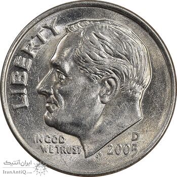 سکه 1 دایم 2005D روزولت - AU58 - آمریکا سکه 1 دایم 2005D روزولت - AU58 - آمریکا