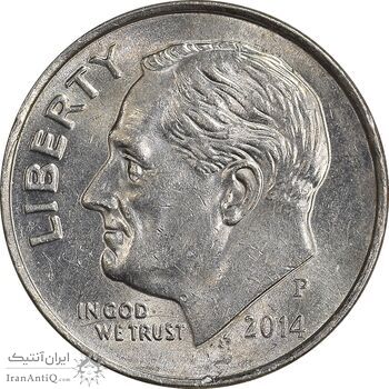 سکه 1 دایم 2014P روزولت - MS61 - آمریکا سکه 1 دایم 2014P روزولت - MS61 - آمریکا