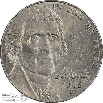 سکه 5 سنت 2015P جفرسون - AU58 - آمریکا