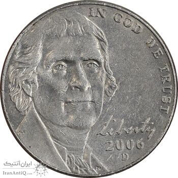 سکه 5 سنت 2006D جفرسون - AU50 - آمریکا