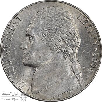 سکه 5 سنت 2004P - دویستمین سالگرد سفر اکتشافی لوئیس و کلارک - MS61 - آمریکا