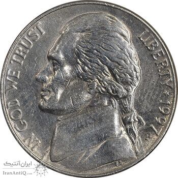 سکه 5 سنت 1997P جفرسون - EF45 - آمریکا