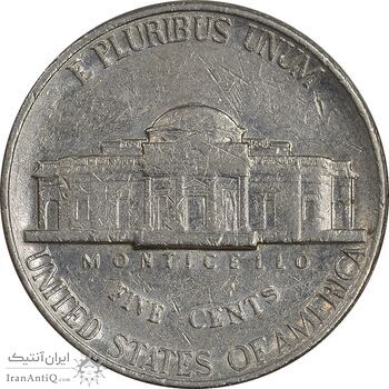 سکه 5 سنت 1996D جفرسون - EF45 - آمریکا