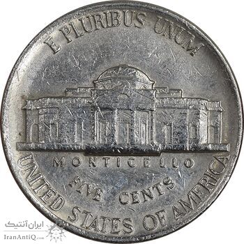 سکه 5 سنت 1984P جفرسون - EF45 - آمریکا