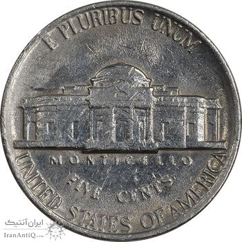 سکه 5 سنت 1982D جفرسون - EF45 - آمریکا