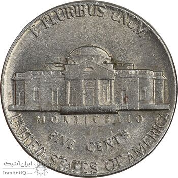سکه 5 سنت 1973 جفرسون - AU55 - آمریکا