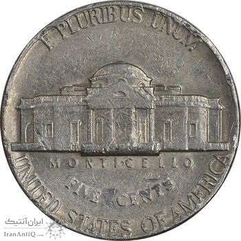 سکه 5 سنت 1973 جفرسون - EF45 - آمریکا