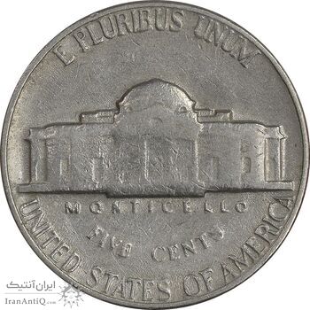 سکه 5 سنت 1966 جفرسون - VF35 - آمریکا