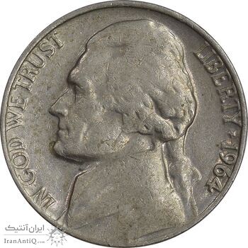 سکه 5 سنت 1964 جفرسون - VF35 - آمریکا