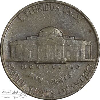 سکه 5 سنت 1964 جفرسون - EF40 - آمریکا