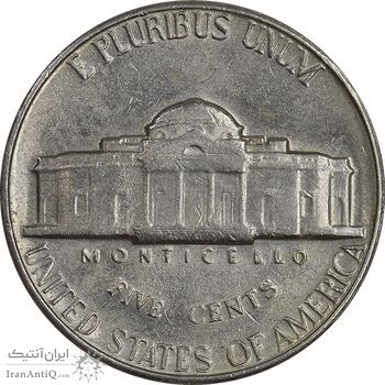 سکه 5 سنت 1964 جفرسون - AU55 - آمریکا
