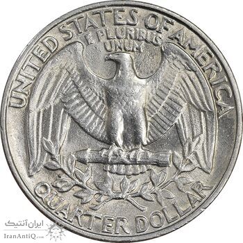سکه کوارتر دلار 1983D واشنگتن - AU58 - آمریکا