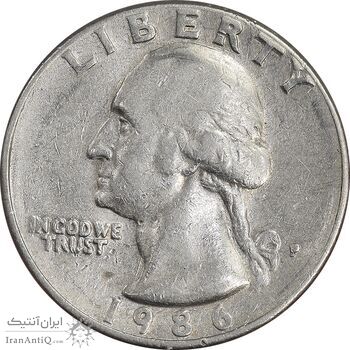 سکه کوارتر دلار 1986P واشنگتن - EF40 - آمریکا