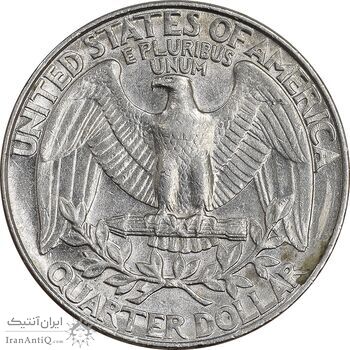 سکه کوارتر دلار 1987D واشنگتن - AU55 - آمریکا