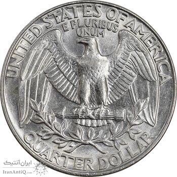 سکه کوارتر دلار 1989D واشنگتن - AU58 - آمریکا