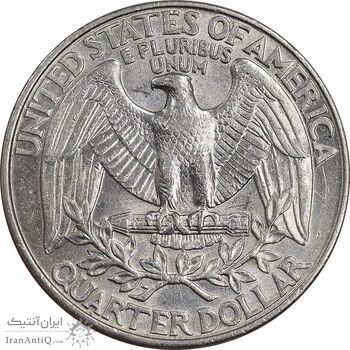 سکه کوارتر دلار 1996D واشنگتن - AU58 - آمریکا