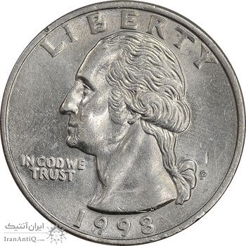 سکه کوارتر دلار 1998P واشنگتن - MS61 - آمریکا