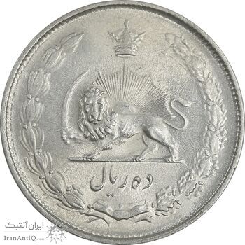 سکه 10 ریال 1323 - MS63 - محمد رضا شاه