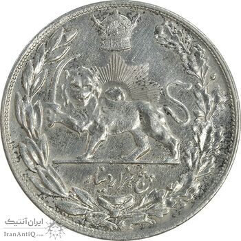 سکه 5000 دینار 1308 تصویری - EF45 - رضا شاه