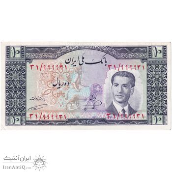 اسکناس 10 ریال 1330 - تک - UNC62 - محمد رضا شاه اسکناس 10 ریال 1330 - تک - UNC62 - محمد رضا شاه