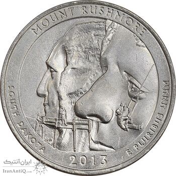 سکه کوارتر دلار 2013P کوه راشمور - AU - آمریکا
