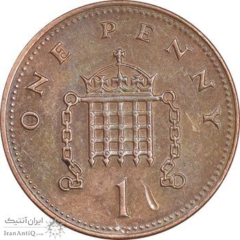 سکه 1 پنی 2002 الیزابت دوم - AU50 - انگلستان