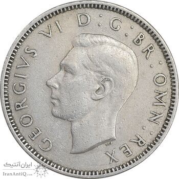 سکه 1 شیلینگ 1948 جرج ششم - تیپ 2 - EF45 - انگلستان