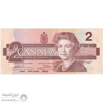 اسکناس 2 دلار 1986 الیزابت دوم - تک - AU - کانادا