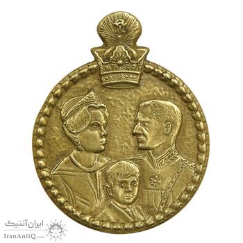 نشان تاجگذاری - سه رخ - متفاوت - EF - محمد رضا شاه نشان تاجگذاری - سه رخ - متفاوت - EF - محمد رضا شاه