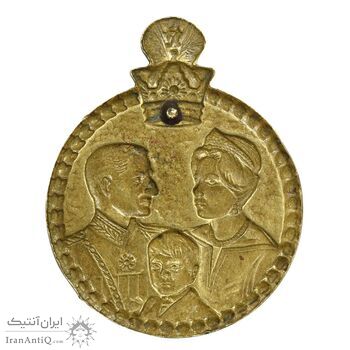 نشان تاجگذاری - سه رخ - متفاوت - EF - محمد رضا شاه نشان تاجگذاری - سه رخ - متفاوت - EF - محمد رضا شاه