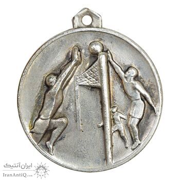 مدال آویز ورزشی برنز والیبال - کرمانشاه - EF - محمد رضا شاه مدال آویز ورزشی برنز والیبال - کرمانشاه - EF - محمد رضا شاه