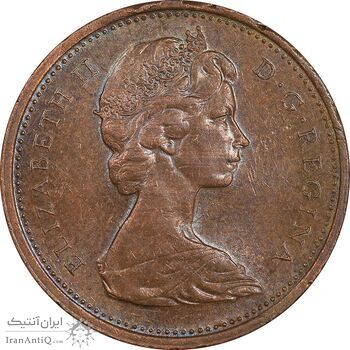 سکه 1 سنت 1967 الیزابت دوم - صدمین سالگرد کانادا - EF45 - کانادا