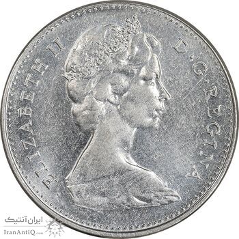 سکه 10 سنت 1968 الیزابت دوم - AU58 - کانادا