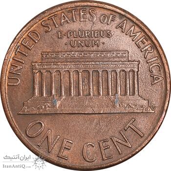 سکه 1 سنت 1988D لینکلن - AU55 - آمریکا