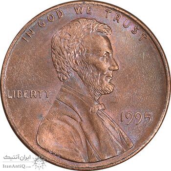 سکه 1 سنت 1995 لینکلن - MS62 - آمریکا سکه 1 سنت 1995 لینکلن - MS62 - آمریکا