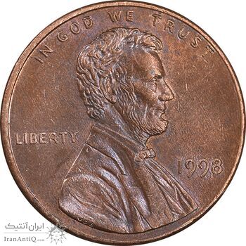سکه 1 سنت 1998 لینکلن - AU58 - آمریکا