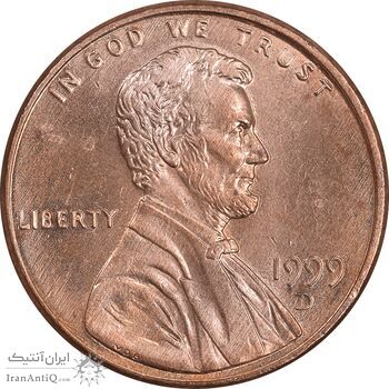 سکه 1 سنت 1999D لینکلن - MS61 - آمریکا