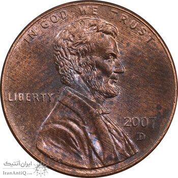 سکه 1 سنت 2007D لینکلن - MS62 - آمریکا