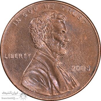 سکه 1 سنت 2008 لینکلن - AU58 - آمریکا
