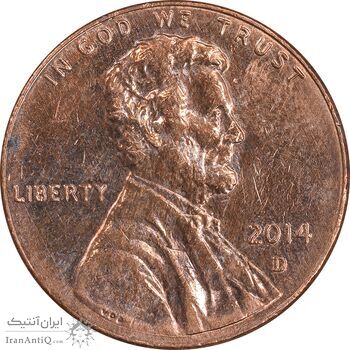 سکه 1 سنت 2014D لینکلن - AU50 - آمریکا