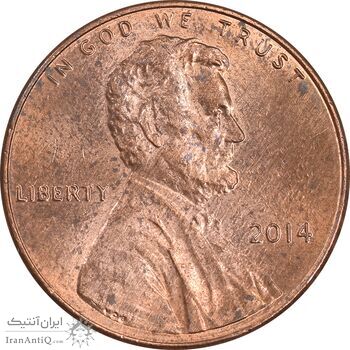 سکه 1 سنت 2014 لینکلن - MS61 - آمریکا
