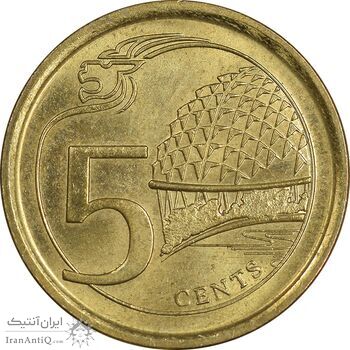 سکه 5 سنت 2018 جمهوری - MS64 - سنگاپور