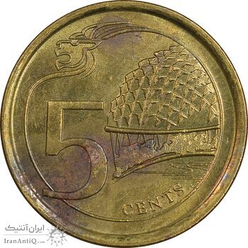 سکه 5 سنت 2017 جمهوری - MS63 - سنگاپور