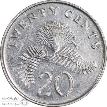 سکه 20 سنت 2007 جمهوری - روبان باز - EF45 - سنگاپور