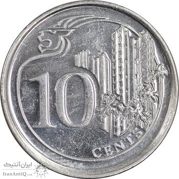 سکه 10 سنت 2016 جمهوری - MS63 - سنگاپور
