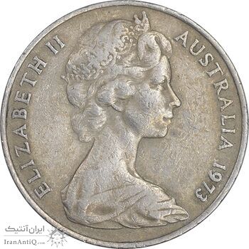 سکه 20 سنت 1973 الیزابت دوم - EF40 - استرالیا
